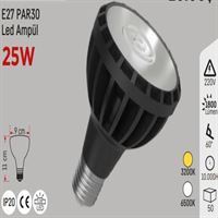 25W PAR30 LED AMPUL E27 SİYAH KASA G.IŞIĞI 1